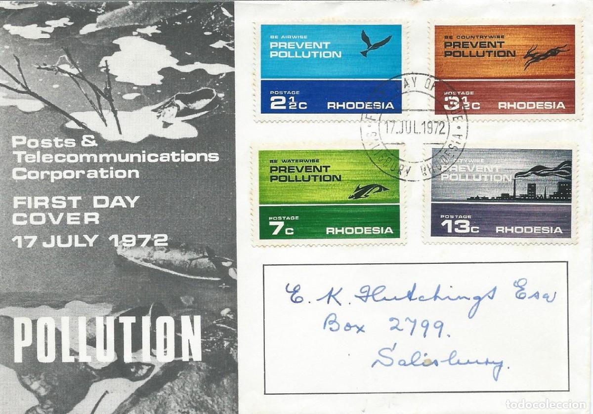 Sellos: 1972. RODESIA/RHODESIA. SPD/FDC. YT 213/216. CONTAMINACI&Oacute;N. POLLUTION. MEDIO AMBIENTE/ENVIRONMENT.