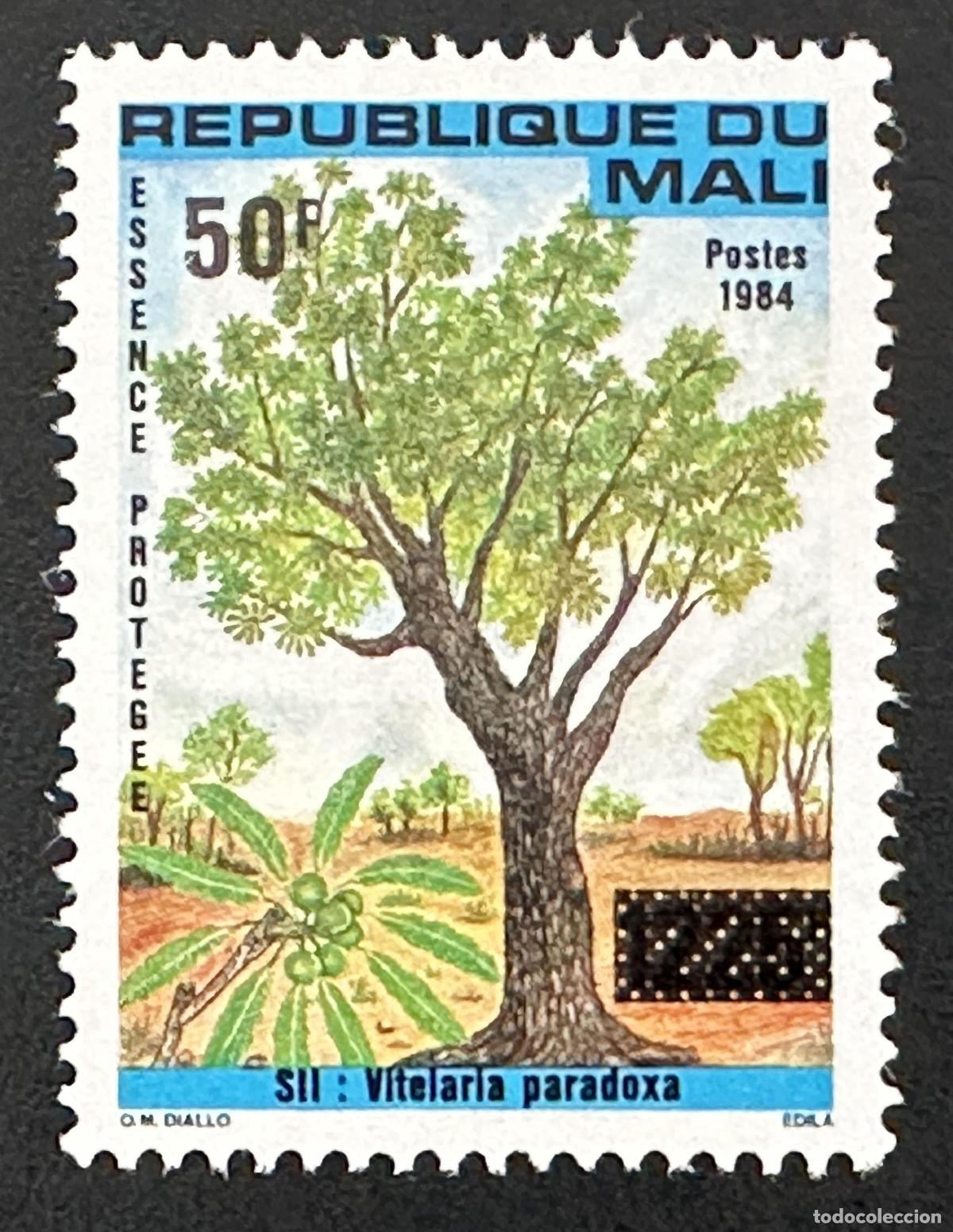 Sellos: Mali 1992 Mi. 1149 sobrecargado Vitelaria paradoxa &aacute;rbol karit&eacute;