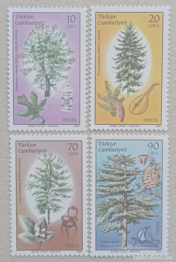 Sellos: 1984. TURQU&Iacute;A. 2449 / 2452. Naturaleza. &Aacute;rboles de Turqu&iacute;a. Serie completa. Nuevo.