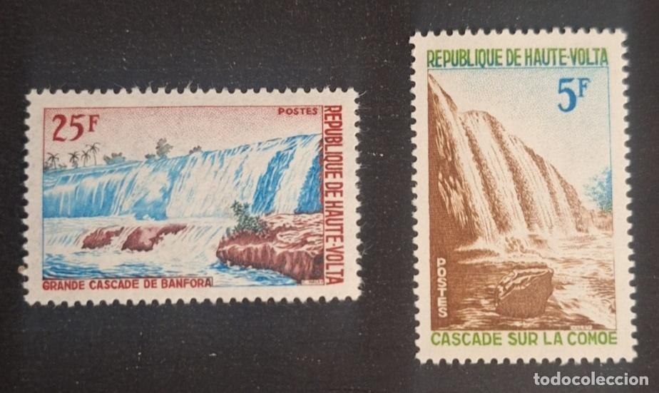 Sellos: Alto Volta 1965 Mi. 162-163 cascadas Banfora Como&eacute; cataratas