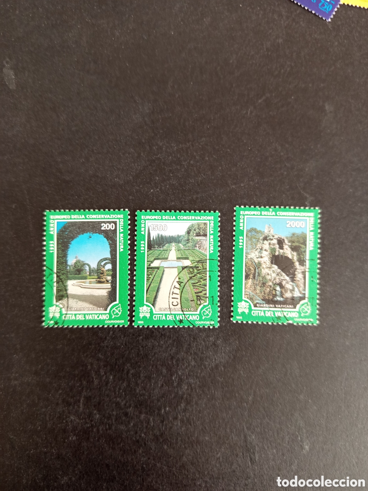 Sellos: Vaticano,1995. Conservaci&oacute;n de la Naturaleza. Yv. 1007; 1012/3. Sellos usados. Pedido m&iacute;nimo 3 &euro;.