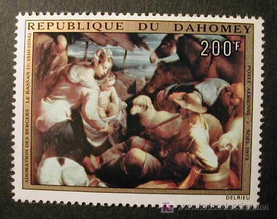 Sellos: DAHOMEY 1973 NAVIDAD 1 SELLO - Foto 1