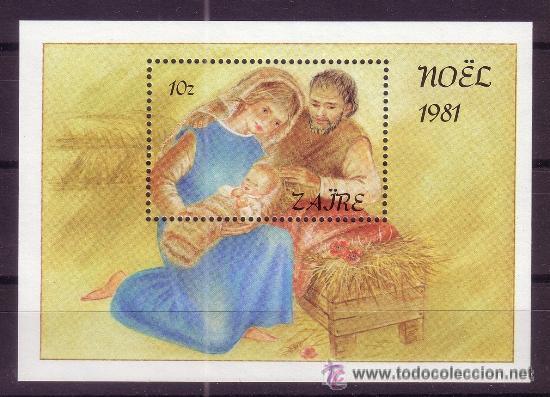 Sellos: ZAIRE HB 26** - A&Ntilde;O 1981 - NAVIDAD - Foto 1