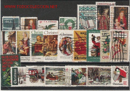 Sellos: TEMA NAVIDAD EN EL MUNDO  NAVIDAD DE EEUU - Foto 1