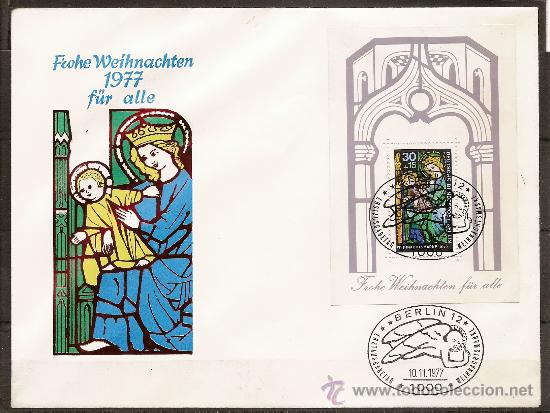 Sellos: ALEMANIA,BERLIN,SPD,NAVIDAD 1977. - Foto 1