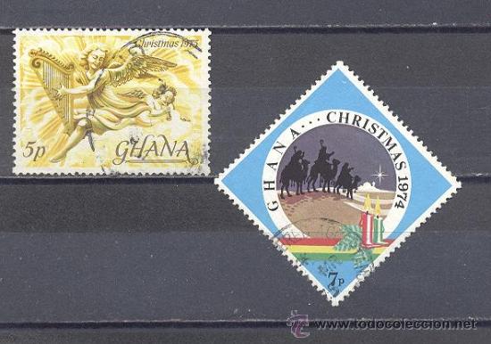 Sellos: GHANA, NAVIDAD, USADOS - Foto 1