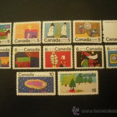 Sellos: CANADA 1970 IVERT 439/50 *** NAVIDAD - DIBUJOS INFANTILES