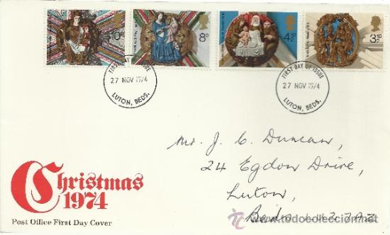Sellos: INGLATERRA SPD NAVIDAD 1974 - Foto 1