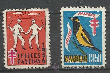 Sellos: pareja de sellos de navidad antituberculosos - Foto 1
