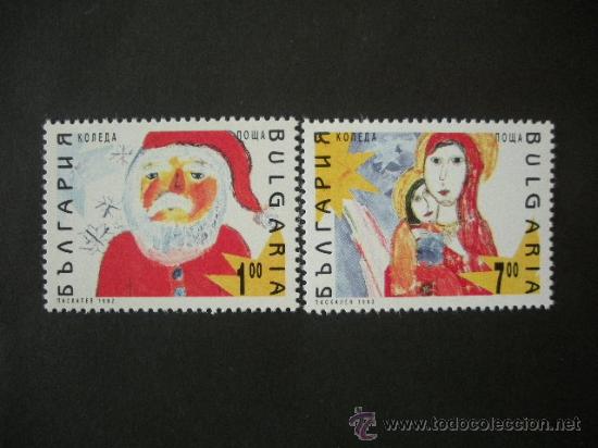 Sellos: Bulgaria 1992 Ivert 3478/9 *** Navidad - Papa Noel y Virgen y el Niño - Foto 1 - 32775225
