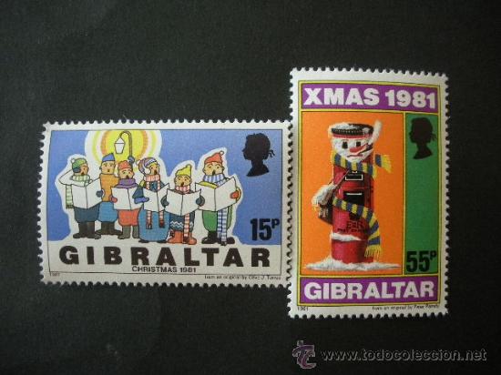 Sellos: Gibraltar 1981  Ivert 437/8 *** Navidad - Foto 1