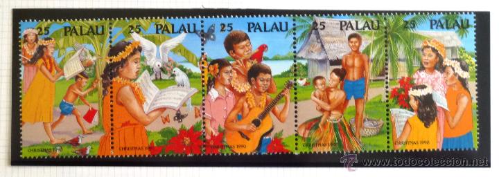 Sellos: HB PALAU 1990. NAVIDAD 1990. - Foto 1