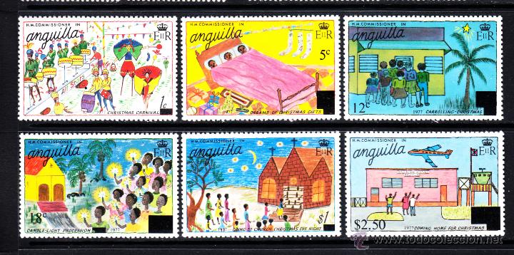 Sellos: ANGUILLA 263/68** - A&Ntilde;O 1977 - NAVIDAD - Foto 1