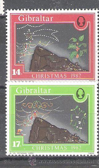 Sellos: GIBRALTAR N&ordm; 465/466** Serie Completa. Navidad - Foto 1