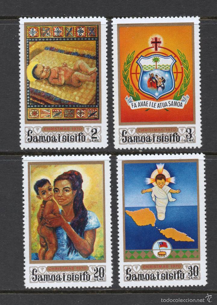 Sellos: SAMOA 270/73** - A&Ntilde;O 1970 - NAVIDAD - Foto 1