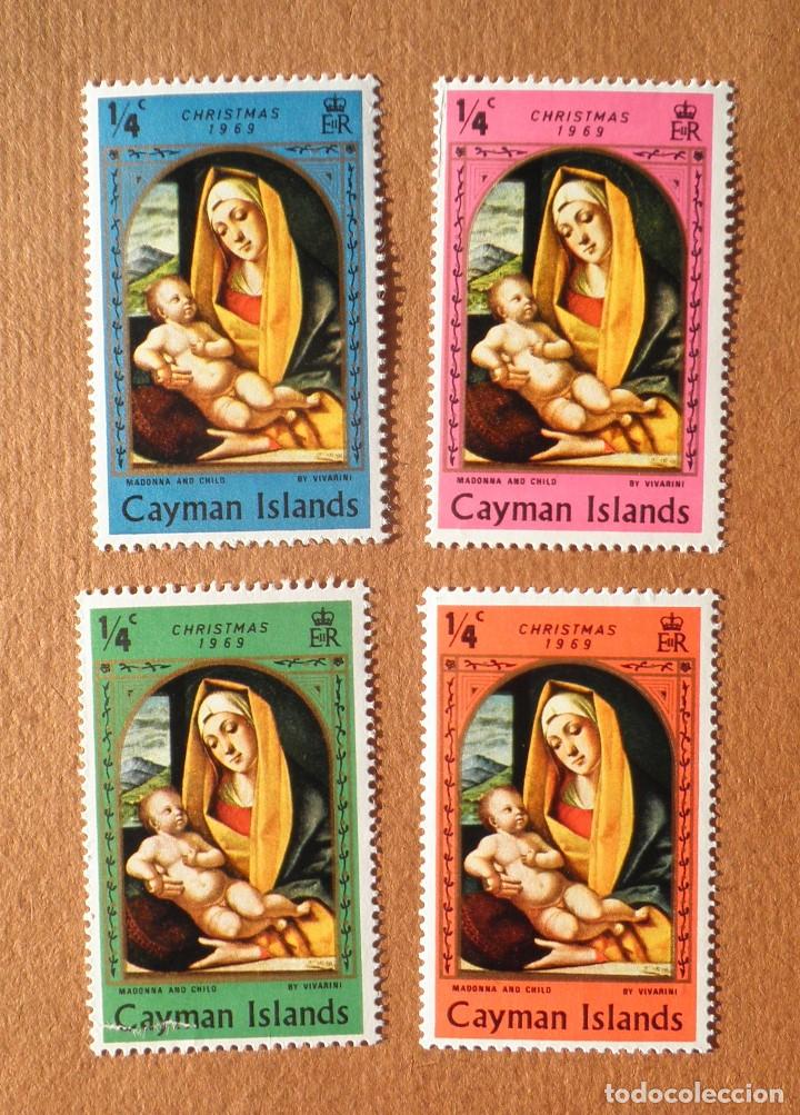 Sellos: 4 Sellos 1969 Islas Caim&aacute;n Navidad - Foto 1