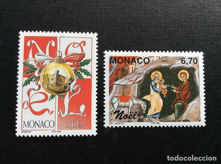 Sellos: MONACO N&ordm; YVERT  2177/8*** A&Ntilde;O 1998.NAVIDAD - Foto 1