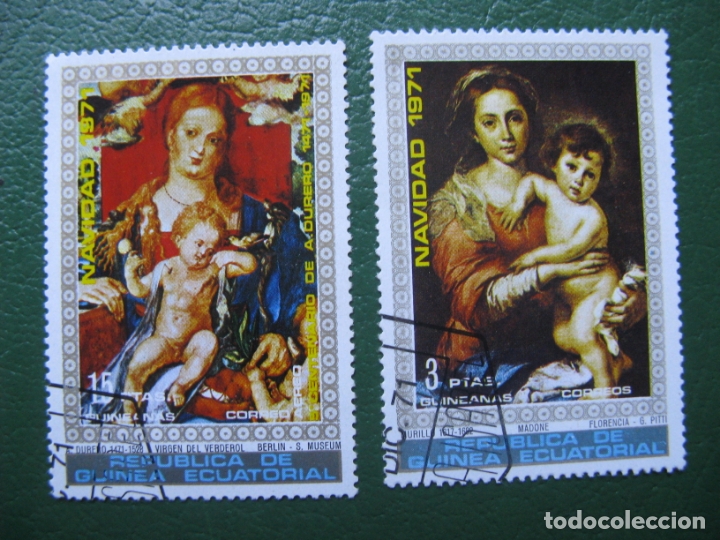 Sellos: guinea ecuatorial, 2 sellos de navidad 1971 - Foto 1