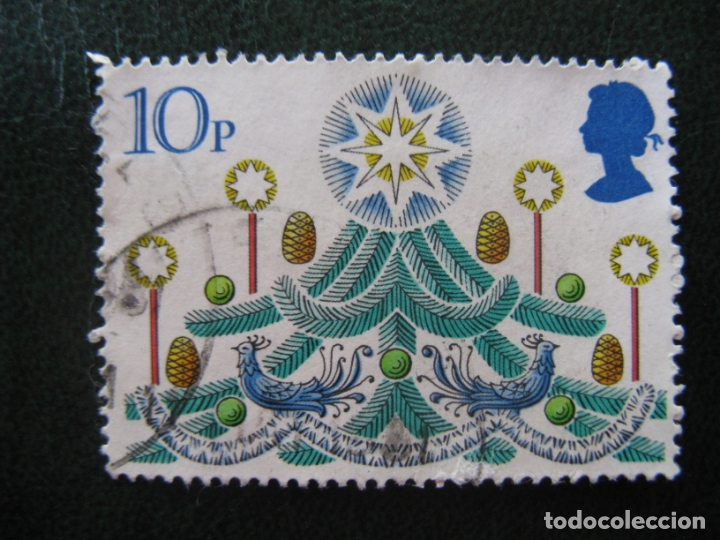 Sellos: inglaterra** navidad, sello usado - Foto 1