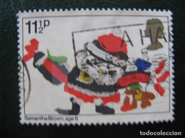 Sellos: inglaterra** navidad, sello usado - Foto 1