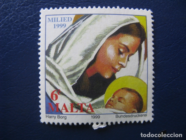 Sellos: malta, 1999 sello usado, tema navidad - Foto 1