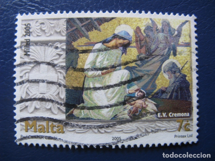 Sellos: malta, 2005 sello usado, tema navidad - Foto 1