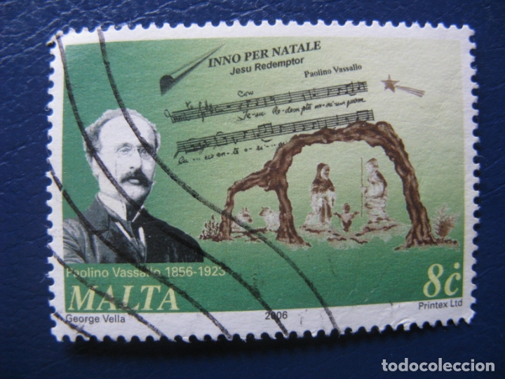 Sellos: malta, 2006, sello usado tema navidad - Foto 1