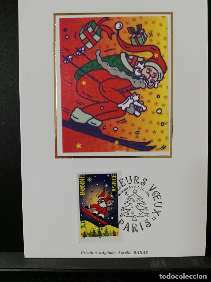 Francia Fdc En Postal Yv 30 Navidad Papa N Comprar Sellos De Navidad En Todocoleccion