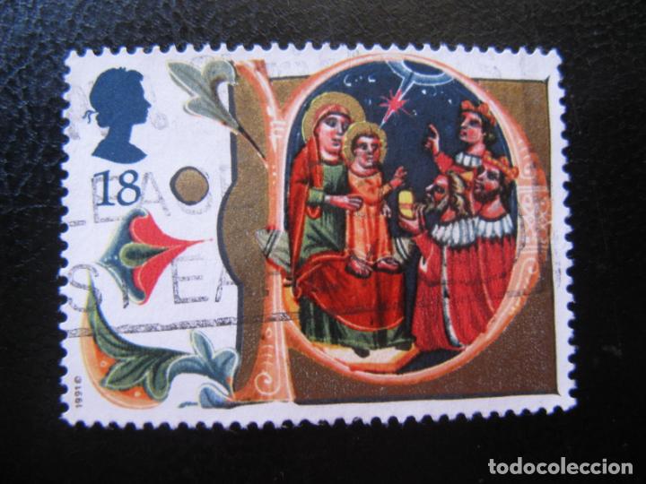 Sellos: -inglaterra, navidad, sello usado - Foto 1