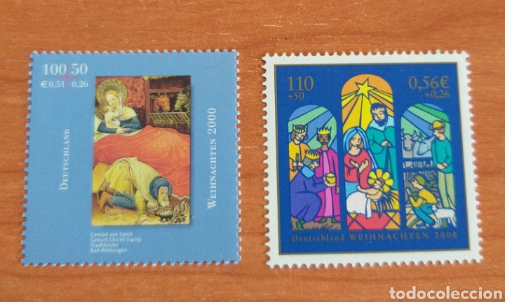 Sellos: Alemania 2000. Navidad. Emision conjunta con Espa&ntilde;a. - Foto 1