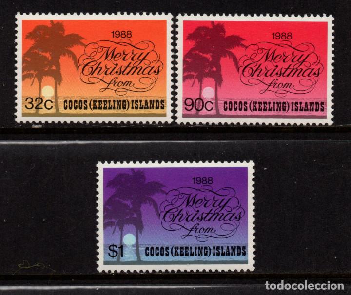Sellos: COCOS 192/94** - A&Ntilde;O 1988 - NAVIDAD - Foto 1
