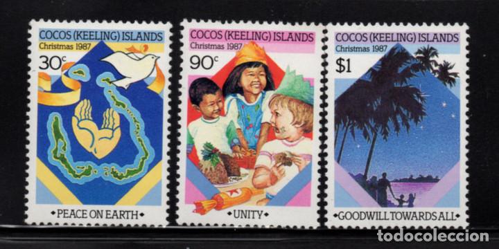 Sellos: COCOS 170/72** - A&Ntilde;O 1987 - NAVIDAD - Foto 1