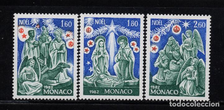 Sellos: MONACO 1352/54** - A&Ntilde;O 1982 - NAVIDAD - Foto 1