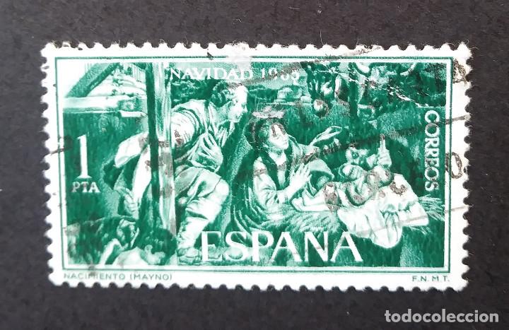 Sellos: 1965 Espa&ntilde;a Navidad El nacimiento - Foto 1