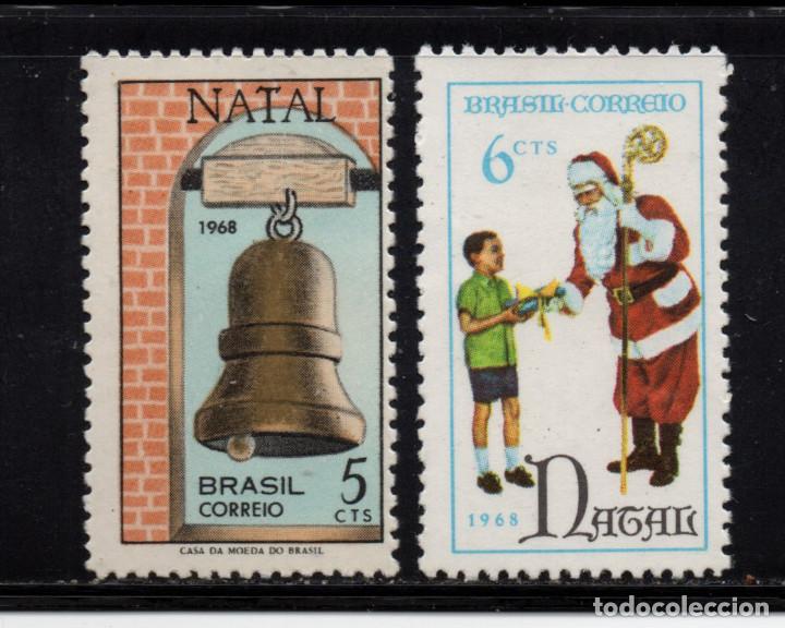 Sellos: BRASIL 883/84** - A&Ntilde;O 1968 - NAVIDAD - Foto 1