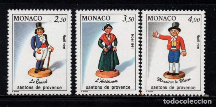 Sellos: MONACO 1794/96** - A&Ntilde;O 1991 - NAVIDAD - SANTONS DE PROVENZA - Foto 1