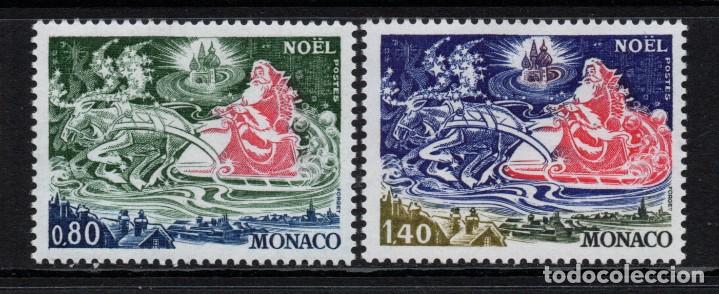 Sellos: MONACO 1113/14** - A&Ntilde;O 1977 - NAVIDAD - Foto 1