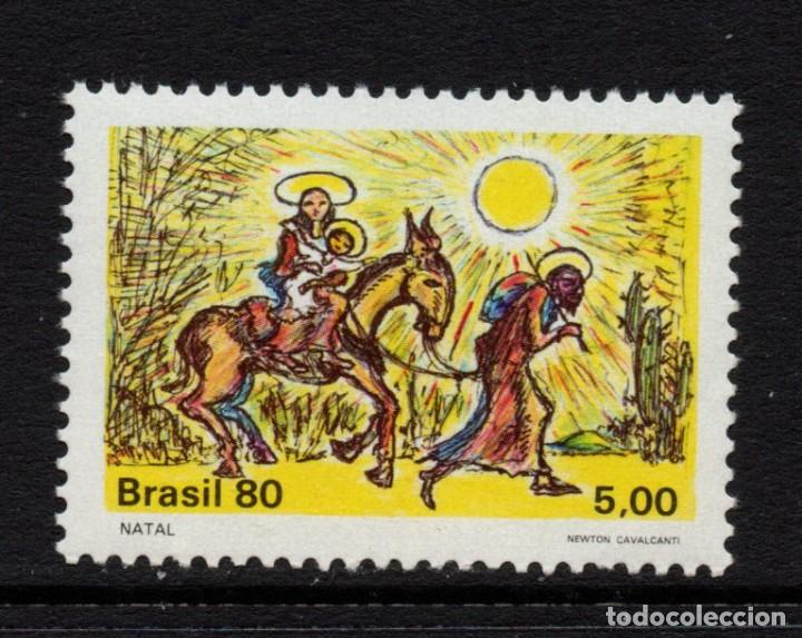 Sellos: BRASIL 1448** - A&Ntilde;O 1980 - NAVIDAD - Foto 1