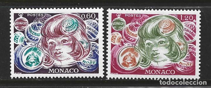 Sellos: MONACO 1072/73** - A&Ntilde;O 1976 - NAVIDAD - Foto 1
