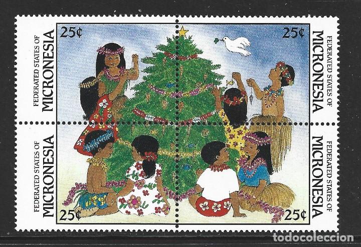 Sellos: MICRONESIA 61/64** - A&Ntilde;O 1988 - NAVIDAD - Foto 1