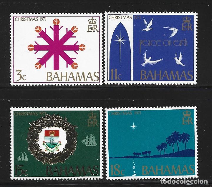 Sellos: BAHAMAS 320/23** - A&Ntilde;O 1971 - NAVIDAD - Foto 1