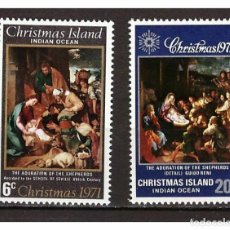 Sellos: CHRISTMAS ISLAND 1971 IVERT 37/8 ** NAVIDAD - ADORACIÓN DE LOS REYES MAGOS