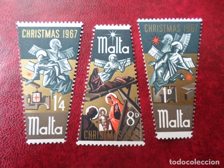 Sellos: malta, 1967, navidad, Yvert 366/68 - Foto 1