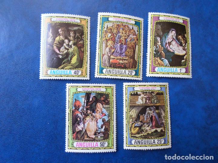 Sellos: +anguilla, 1970, navidad, Yvert 83/87 - Foto 1