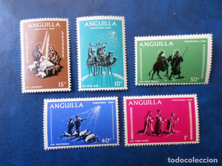 Sellos: +anguilla, 1968, navidad, Yvert 28/32 - Foto 1