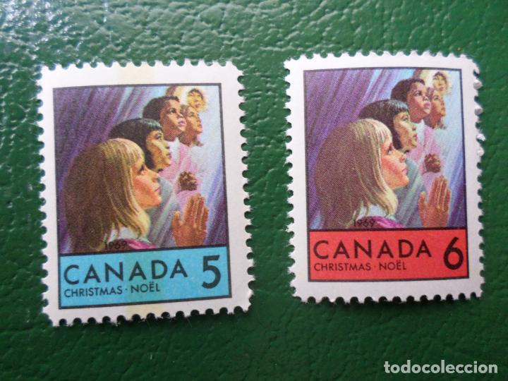 Sellos: canada, 1969, navidad, Yvert 417/18 - Foto 1