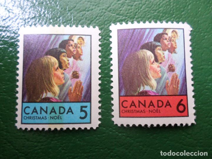 Sellos: canada, 1969, navidad, Yvert 417/18 - Foto 1