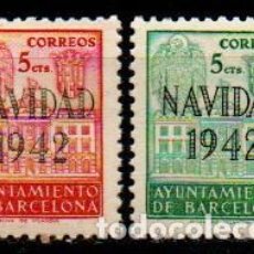 Sellos: AYUNTAMIENTO DE BARCELONA, EDIFIL Nº 40/1 (AÑO 1942), NAVIDAD, NUEVOS*** SERIE COMPLETA