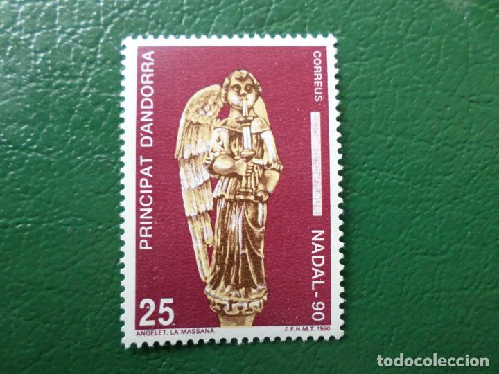 Sellos: +andorra, 1990, navidad, edifil 222 - Foto 1