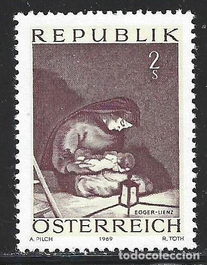 Sellos: AUSTRIA 1140** - A&Ntilde;O 1969 - NAVIDAD - Foto 1